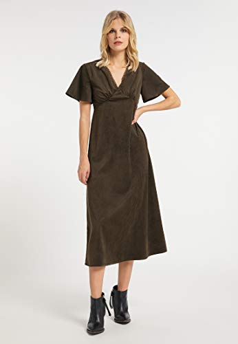 IZIA 193027 XL_19311552 Vestido Informal, Verde Oliva, Mujer