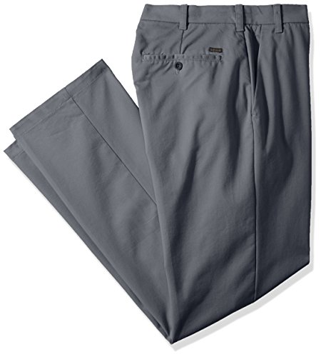 IZOD Pantalones chinos grandes y altos para hombre - Gris - 54W x 30L