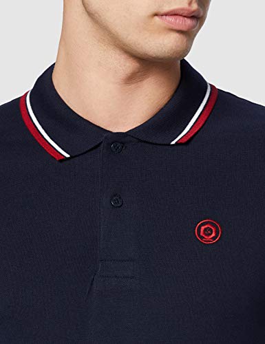 Jack & Jones Jjenoah SS Noos-Polo Camisa, Azul Marino, S para Hombre