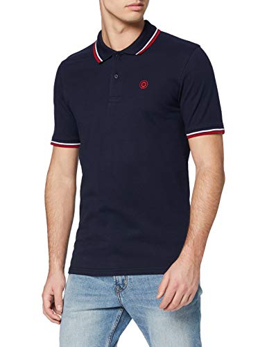 Jack & Jones Jjenoah SS Noos-Polo Camisa, Azul Marino, S para Hombre
