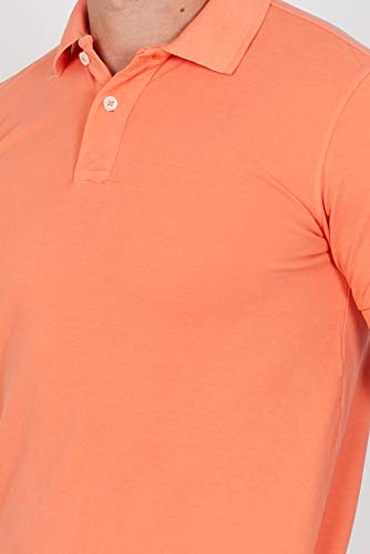 Jack Stuart - Polo Hombre Clásico de Manga Corta, 100% Algodón, Light Coral, S