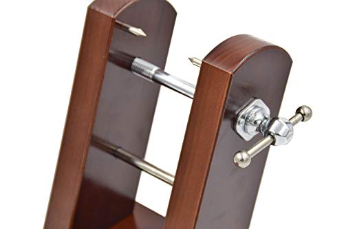 JAMONERO BUARFE Rioja con Set Negro EN Madera DE Pino para Profesional HOGAR +Cuchillo JAMONERO + CHAIRA + Cubre Jamon EN Color: (Nogal)