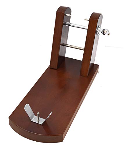 JAMONERO BUARFE Rioja con Set Negro EN Madera DE Pino para Profesional HOGAR +Cuchillo JAMONERO + CHAIRA + Cubre Jamon EN Color: (Nogal)