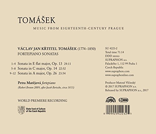 Jan Vaclav Tomasek : Sonates pour piano-forte. Matejova.