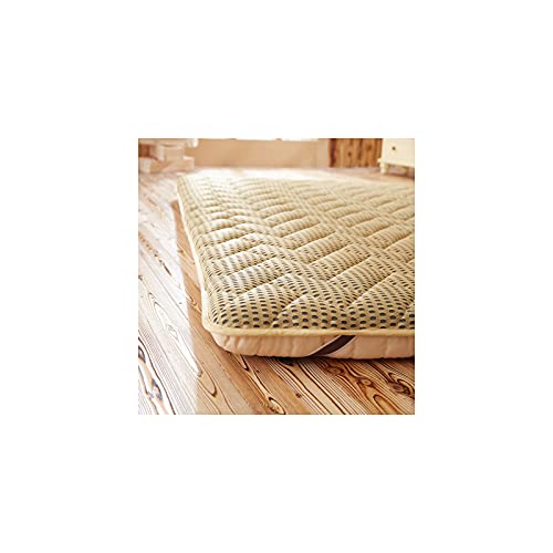 Japón Tatami Suelo ​Futón Colchón, Plegable Respirable Cómodo Colchón Sleeping Pad Almohadilla Topper Alfombrilla De Tatami para Invitados Camping Viaje-Camello-120 * 190cm(47 * 75in)