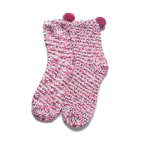 JARSEEN 2 Caja Regalo Navidad Calcetines Dia de san Valentin Super Suaves Cómodos Calentar Mujer DIY (2 Rosa, EU 36-42)