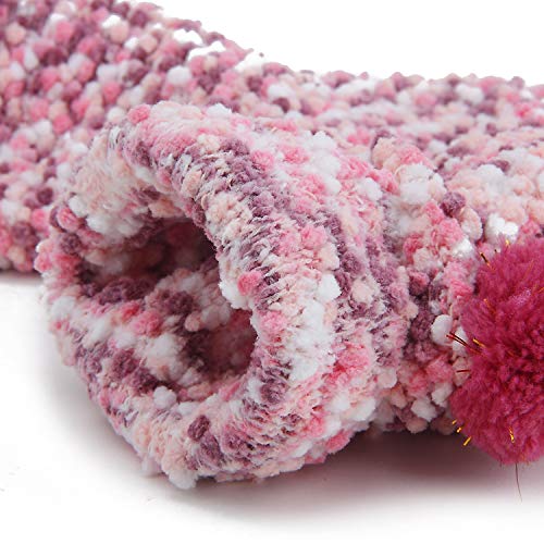 JARSEEN 2 Caja Regalo Navidad Calcetines Dia de san Valentin Super Suaves Cómodos Calentar Mujer DIY (2 Rosa, EU 36-42)