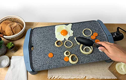 Jata GR600AM Plancha de asar, 2500 W, Granite, Gris y azul [Exclusiva Amazon]