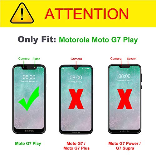 J&D Compatible para Motorola Moto G7 Play Funda, [Armadura Delgada] [Doble Capa] [Protección Pesada] Híbrida Resistente Funda Protectora y Robusta - [No para Moto G7/G7 Plus/G7 Power/G7 Supra]