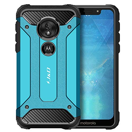 J&D Compatible para Motorola Moto G7 Play Funda, [Armadura Delgada] [Doble Capa] [Protección Pesada] Híbrida Resistente Funda Protectora y Robusta - [No para Moto G7/G7 Plus/G7 Power/G7 Supra]