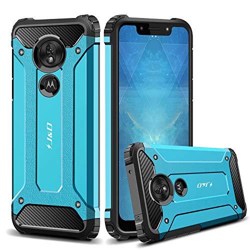 J&D Compatible para Motorola Moto G7 Play Funda, [Armadura Delgada] [Doble Capa] [Protección Pesada] Híbrida Resistente Funda Protectora y Robusta - [No para Moto G7/G7 Plus/G7 Power/G7 Supra]