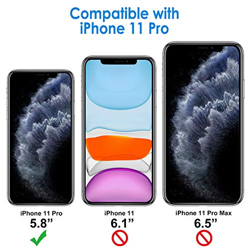 JETech Funda Compatible iPhone 11 Pro (2019) 5,8", Carcasa Anti-Choques y Anti- Arañazos (Transparente)