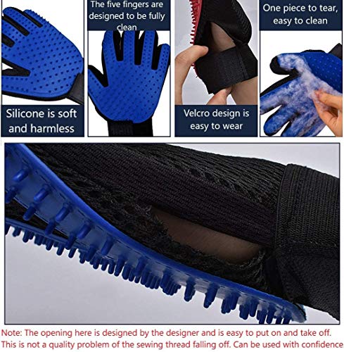 JIASHA Guante De Mascotas,Guantes Manopla Masaje,Guante de Masaje para Mascotas,Eliminación De Pelo Perro Guantes Manopla Masaje para Mascotas Perros Mascotas Gatos Masaje Grooming