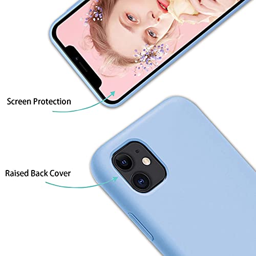 Jilicsan 10X Fundas para iPhone 11 (6.1"),Carcasa Silicona de Color Sólido Anticaída,Cubierta Flexible Ultrafina a Prueba de Arañazos y Golpes—10 Colores