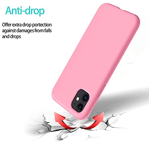 Jilicsan 10X Fundas para iPhone 11 (6.1"),Carcasa Silicona de Color Sólido Anticaída,Cubierta Flexible Ultrafina a Prueba de Arañazos y Golpes—10 Colores