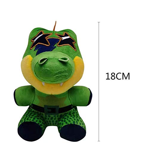 Jiumaocleu FNAF de felpa de seguridad de 18 cm FNAF Plushies Foxy, Chica, Bonnie, Golden Freddy y Foxy peluches para los fanáticos regalo de los niños