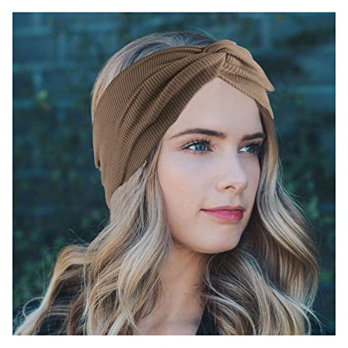 JNCH 6pcs Bandas de Pelo Mujer, Venda de Pelo Elástica Nudo, Turbantes Mujer, Cinta para Pelo de Cabeza de Algodón, Diademas de Mujer de Nudo, 10.5cm*19cm, 6 Colores Variados