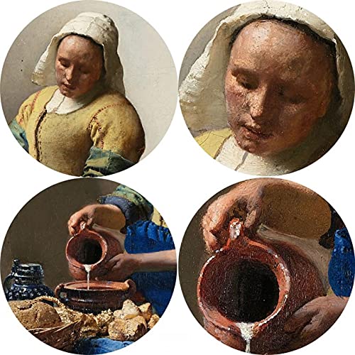 Johannes The Milkmaid Pinturas de arte famosas en la pared Pósteres e impresiones artísticos Imágenes de obras de arte famosas de la Edad de Oro holandesa 60x60cm (24x24in) Sin marco