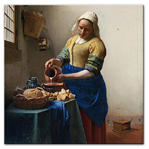 Johannes The Milkmaid Pinturas de arte famosas en la pared Pósteres e impresiones artísticos Imágenes de obras de arte famosas de la Edad de Oro holandesa 60x60cm (24x24in) Sin marco