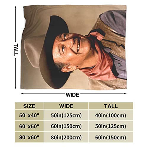 John Actor Wayne - Manta de franela para sofá, sala de estar, manta de forro polar, manta suave para aire acondicionado, 50 x 40 pulgadas