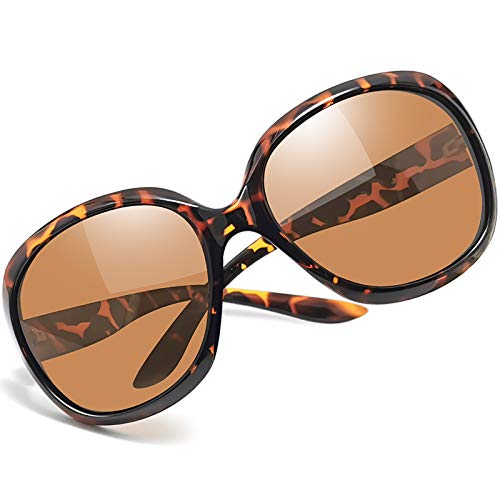 Joopin Gafas de Sol Mujer Moda Polarizadas Protección UV400 de Gran Tamaño Gafas de Sol Señoras Leopardo