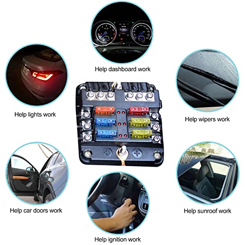 JOREST 160 Pcs 12v Fusibles Coche Kit, 96 Mini Fusibles Coche + 64 Mediano Fusibles Coche + 1 Clip para Fusibles - para Coche/Caravanas/Furgoneta/Moto(2A 3A 5A 7.5A 10A 15A 20A 25A 30A 35A 40A)