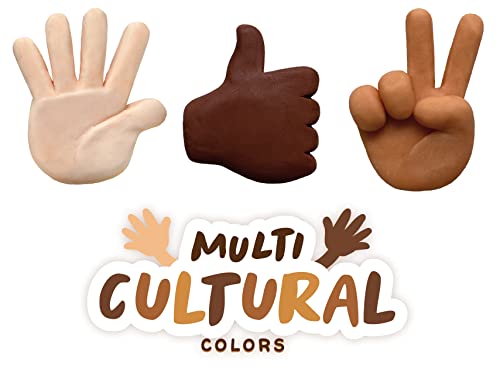 Jovi – Plastilina, Bandeja de 6 Pastillas, 50 gramos, Multicultural Colors (70/6M)