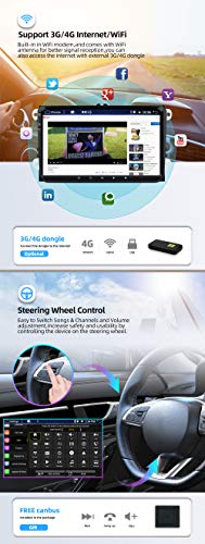 JOYX Android 10 Autoradio Para VW Golf/Skoda/Seat/Passat/Polo - [4G+64G] - Built-in DSP Carplay Android Auto - GRATIS Cámara Canbus - 9 Pulgada 2 Din -Apoyo DAB 4G WLAN Bluetooth5.0 Volante 360-Cámara