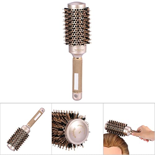 Joyzan Cepillo Redondo Profesional para secar con secador, Cepillo de Pelo de tecnología iónica y cerámica Nano térmica, Cepillo de Rodillo para secar con secador, rizar, Alisar(45mm/1.77"-Oro)