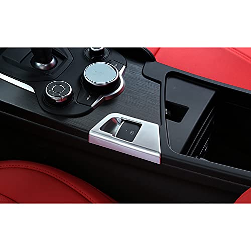 JTSGHRZ Marco Interior del Coche Ajuste Interior de la Cubierta del Freno de Mano del Freno de Mano eléctrico del Coche, para Alfa Romeo Giulia 2017