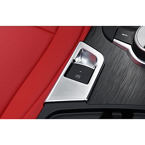 JTSGHRZ Marco Interior del Coche Ajuste Interior de la Cubierta del Freno de Mano del Freno de Mano eléctrico del Coche, para Alfa Romeo Giulia 2017