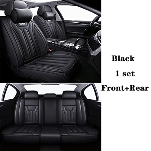 Juego Completo de Funda de Asiento de Coche para Mitsubishi Pajero 4 2 Sport Outlander XL ASX Montero, Accesorios de Funda de Asiento de Cuero con Almohada