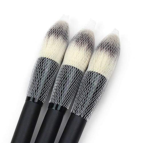 Juego de 100 brochas de maquillaje, protector de bolígrafo, reutilizable, ampliable, funda de malla protectora para brochas de maquillaje, cepillo cosmético