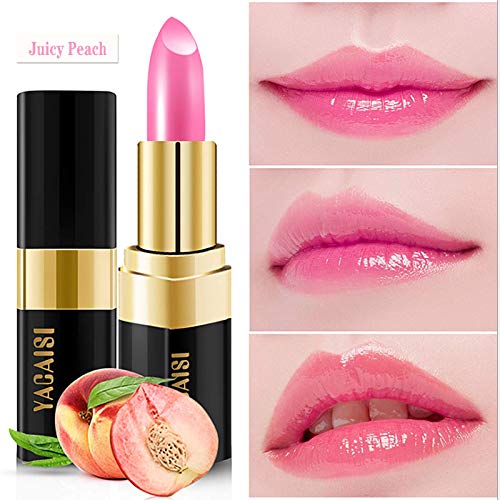 Juego de 2 barras de labios, barra de labios mágica que cambia de color para mujeres, barra de labios impermeable, barra de labios de larga duración, hidratante nutritivo para bálsamo labial
