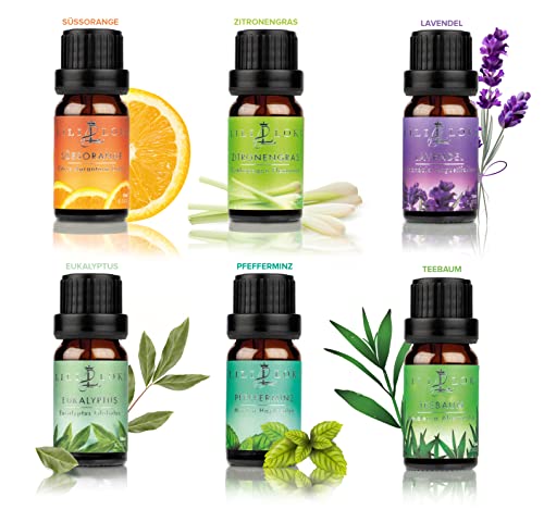 Juego de 6 aceites esenciales para difusor, vela, aroma, aroma