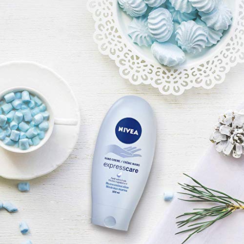 Juego de cuatro cremas de mano Nivea, 4 tubos de 100 ml, Express Care