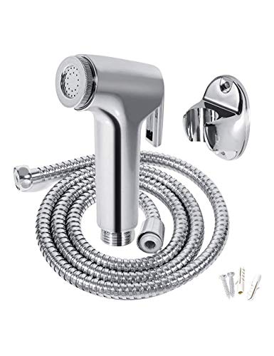 Juego de ducha de lluvia / juego de rociador de bidé con soporte de pared y manguera de 1,5 m / para inodoro, accesorios sanitarios de baño