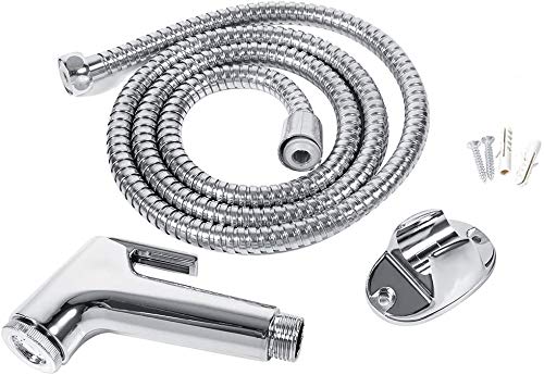 Juego de ducha de lluvia / juego de rociador de bidé con soporte de pared y manguera de 1,5 m / para inodoro, accesorios sanitarios de baño