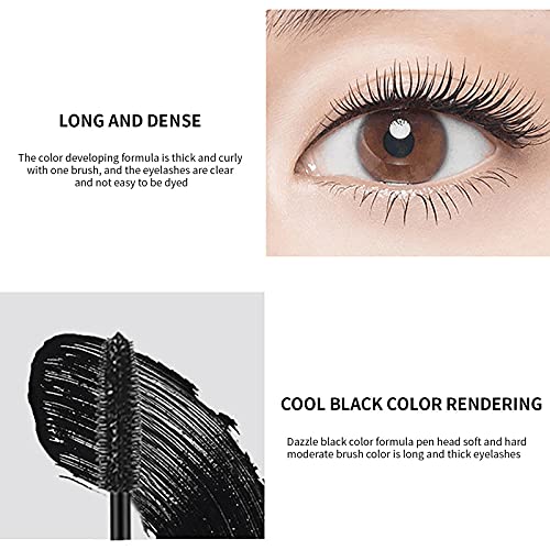 Juego de MáScara de PestañAs De Fibra MáScara de PestañAs Waterproof Max Factor Rizo Para PestañAs Postizas de Larga DuracióN MáScara de PestañAs Para Mujers (A)
