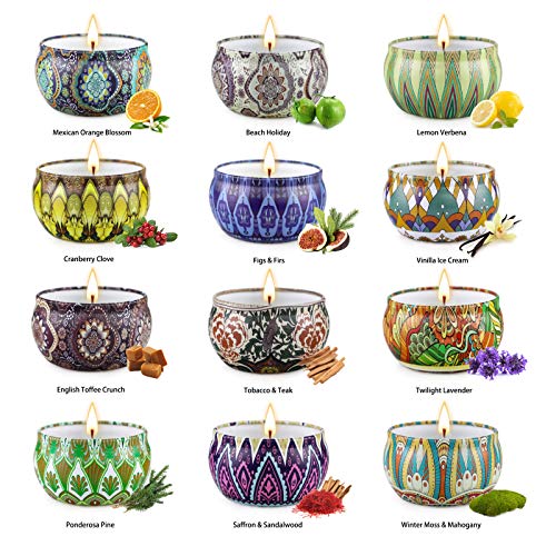 Juego De Velas Perfumadas Para Mujeres, Velas De Aromaterapia Para El Hogar,12 Paquetes De Velas De Cera De Soja Para El Día De La Madre Brithday