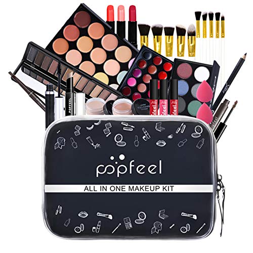 Juegos de Maquillaje para Mujer, Set de Maquillaje Profesional de 25 Piezas, Organizador de Maquillaje de Viaje Portátil - Kit de Cosméticos Completo Con Sombras de ojos Lápiz Labial Ocultador
