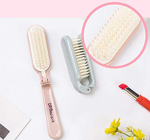 JUNSHUO Plegable Cepillo de pelo Mini portátil de Viaje Bolsillo Pelo Peine Desenredante Suave Peine Antiestático Para Hombres Mujeres Niños