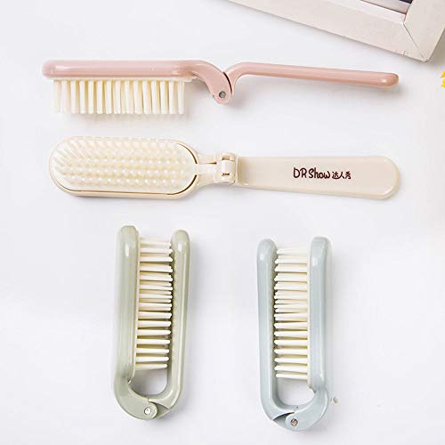 JUNSHUO Plegable Cepillo de pelo Mini portátil de Viaje Bolsillo Pelo Peine Desenredante Suave Peine Antiestático Para Hombres Mujeres Niños