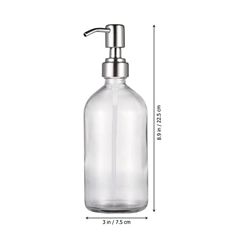 JUSTPING dispensador de jabón Champú de Cristal Loción vacía Botella de Bomba de Botella de Botella de Vidrio Recargable for champú Ducha DE Ducha DISPENSORES DE JABÓN LÍQUIDO (Color : Picture 1)