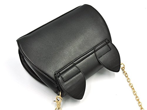 Jzhen Bolso Hombro Mujer Cuero, Bolso de Bandolera de Sailor Moon Cosplay Mujer Pequeño, Negro