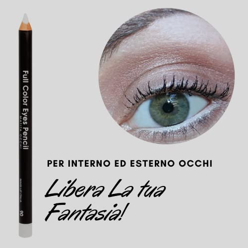 Kajal - Lápiz de ojos negro resistente al agua, automático, tres lápices de ojos de larga duración, negro y blanco y plateado