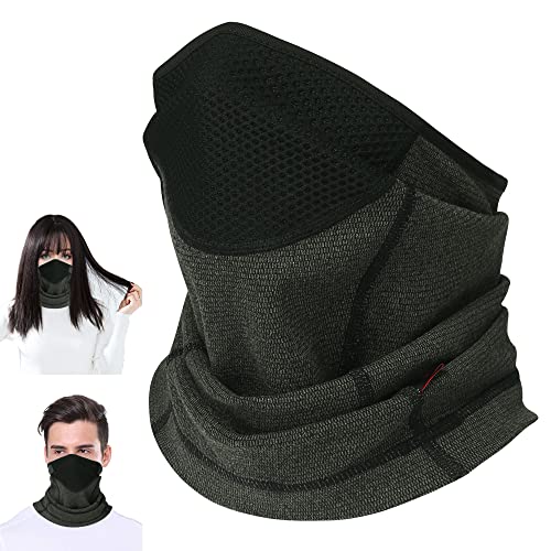 Kakveiai Braga Cuello Hombre o Mujer Moto, Mascarilla Multifuncional, Calentador de Cuello Deporte, para Ciclismo Senderismo Correr Pesca Deportes al Aire Libre (Negro)