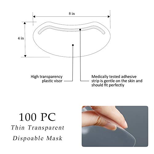 Kalolary 100pcs Transparente Hairspray Shield para suministros de peluquería y extensiones de pestañas párpado de ojos