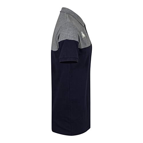 Kappa PIANETTI Polo de Manga Corta, Hombre, Azul Marino/Gris, 3XL