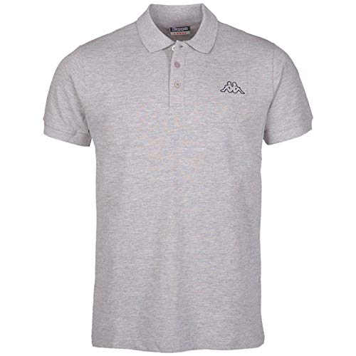 Kappa Polo Clásico Edición ZiATEC con práctica Bolsa de lavandería | Camisa de Golf básica de Mangas Cortas, Mezclas en Muchos Colores, tamaño:XXL, Color:1 x Asfalto/Gris